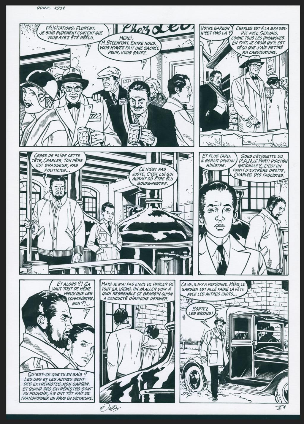 Planche originale n°V. 1 - Francis Vallès - Encre de Chine sur papier - 4395