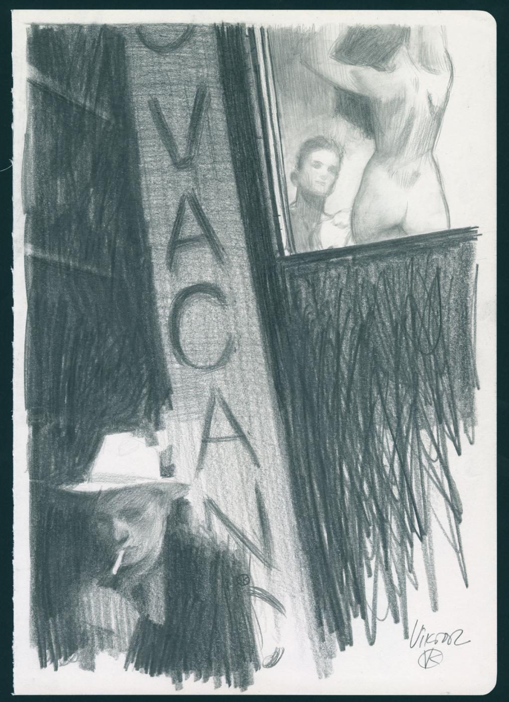 Illustration originale - Viktor Kalvachev - Mine de plomb sur papier - 4599