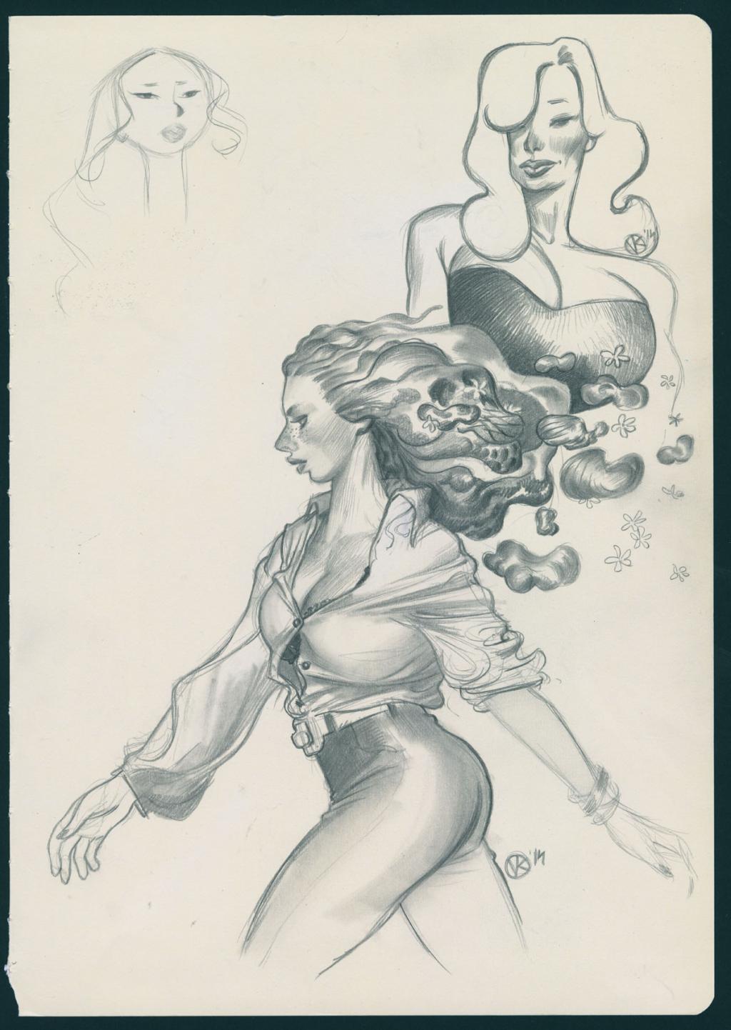 Illustration originale - Viktor Kalvachev - Mine de plomb sur papier - 4595