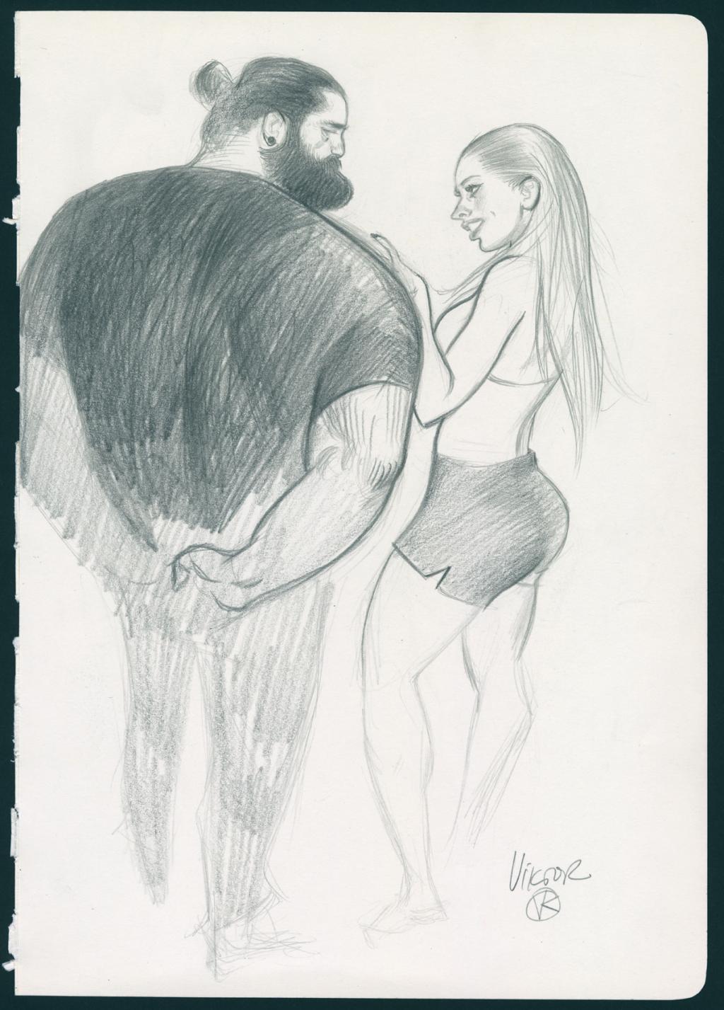 Illustration originale - Viktor Kalvachev - Mine de plomb sur papier - 5122