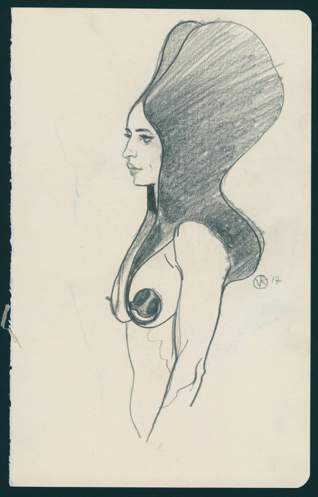 Illustration originale - Viktor Kalvachev - Mine de plomb sur papier - 5116