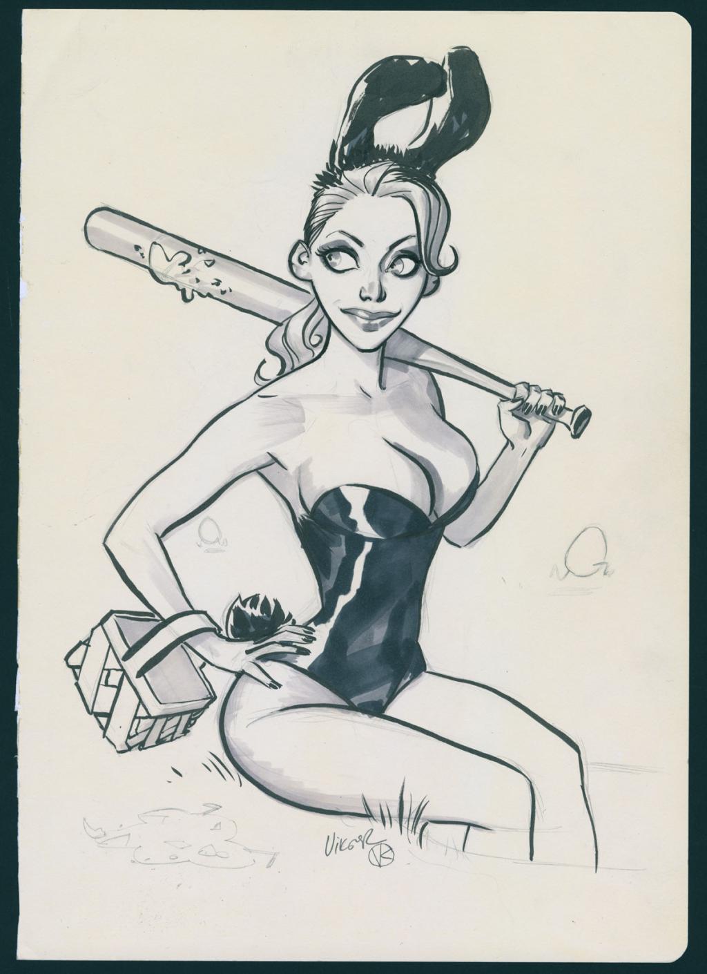 Illustration originale - Viktor Kalvachev - Mine de plomb et feutre - 6062