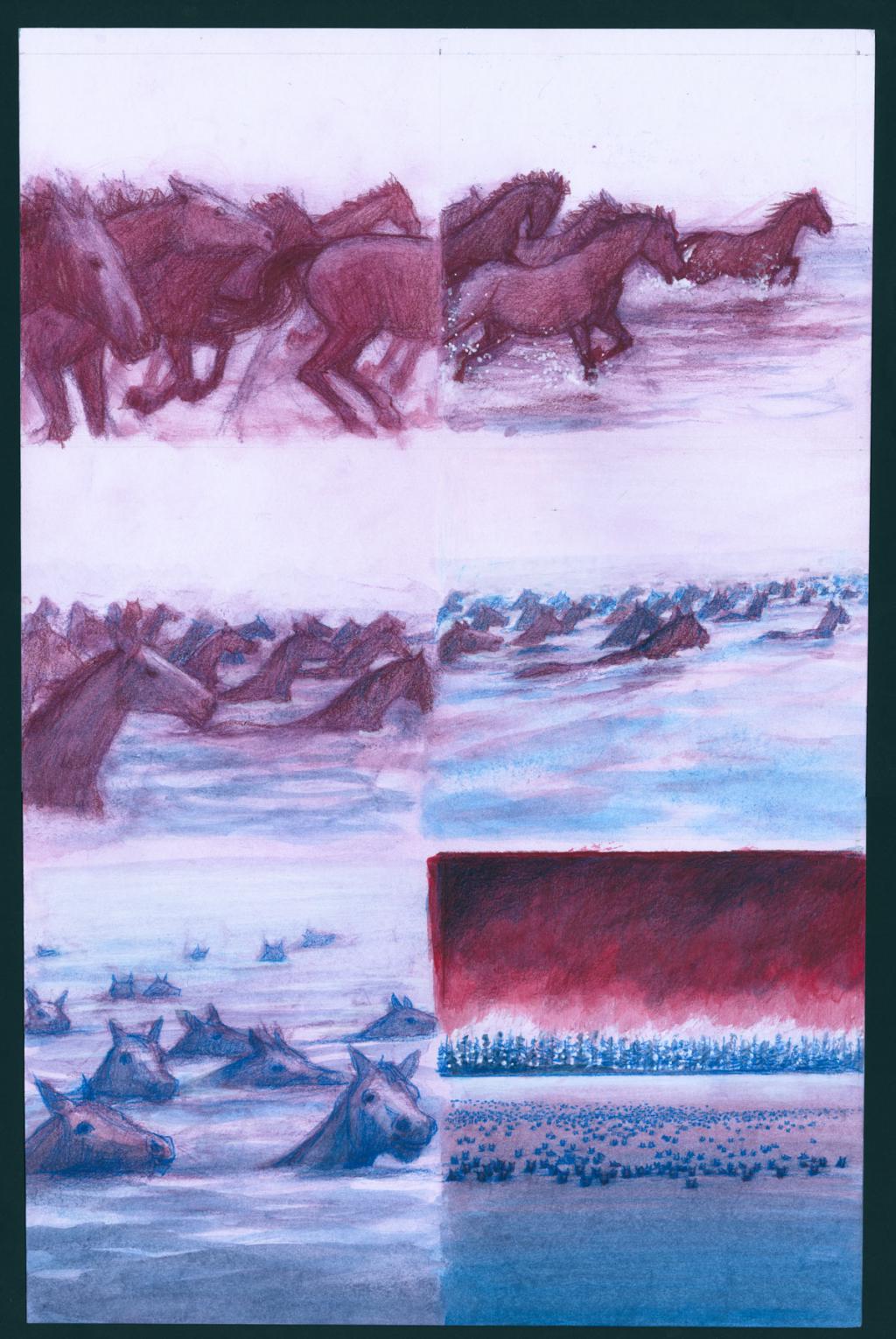 Planche originale
N° 93 - Gaetan Nocq - Acrylique et crayons de couleur - 4590