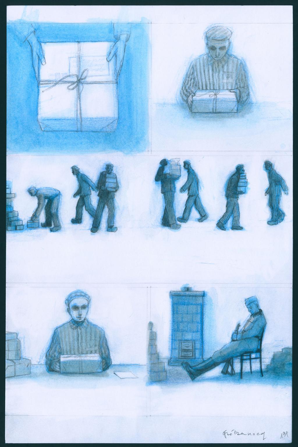 Planche originale
N° 194 - Gaetan Nocq - Acrylique et crayons de couleur - 4587