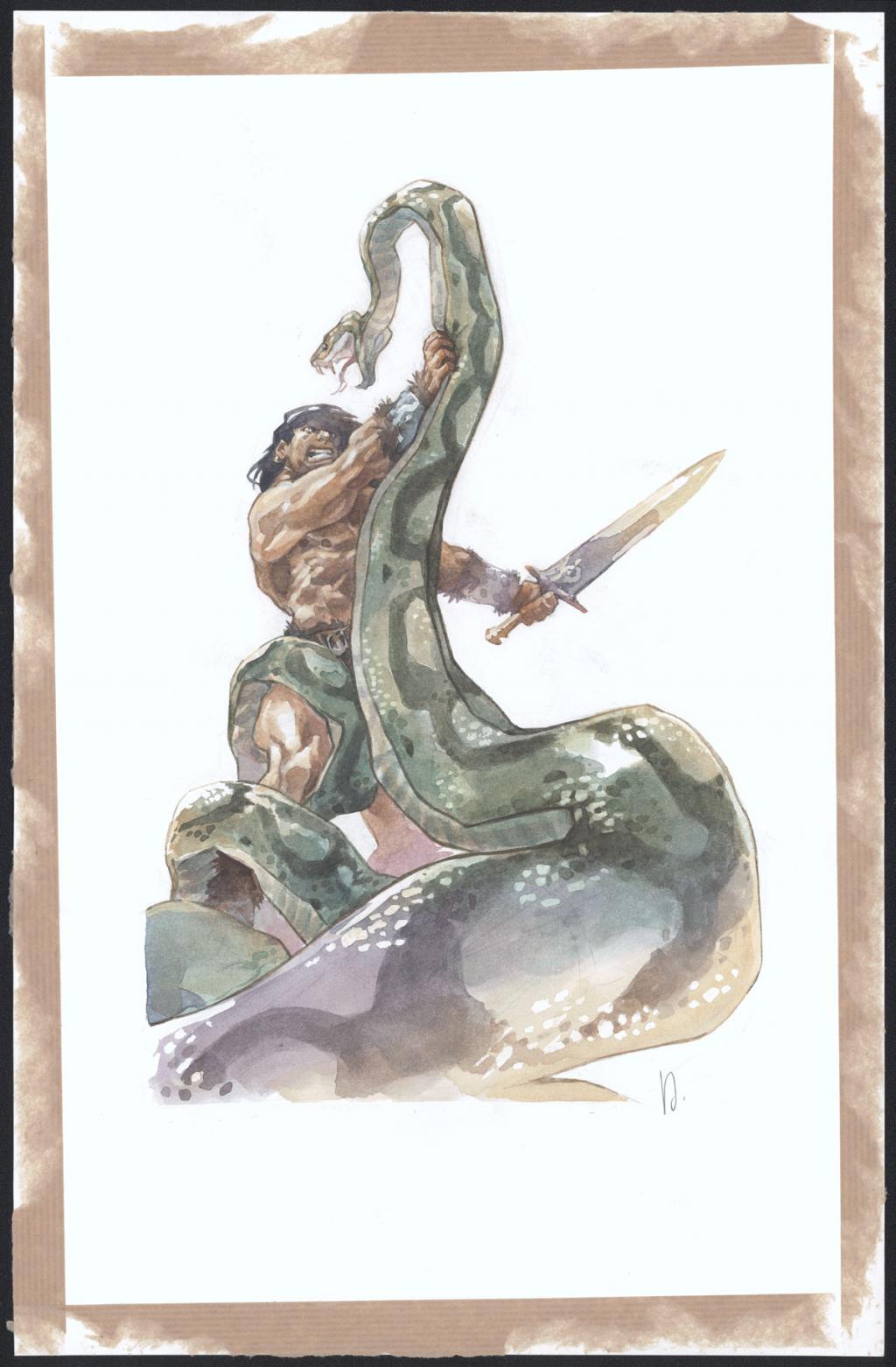 Illustration originale
ex-libris pour la librairie Super héros. - Virginie Augustin - Aquarelle sur papier - 4938