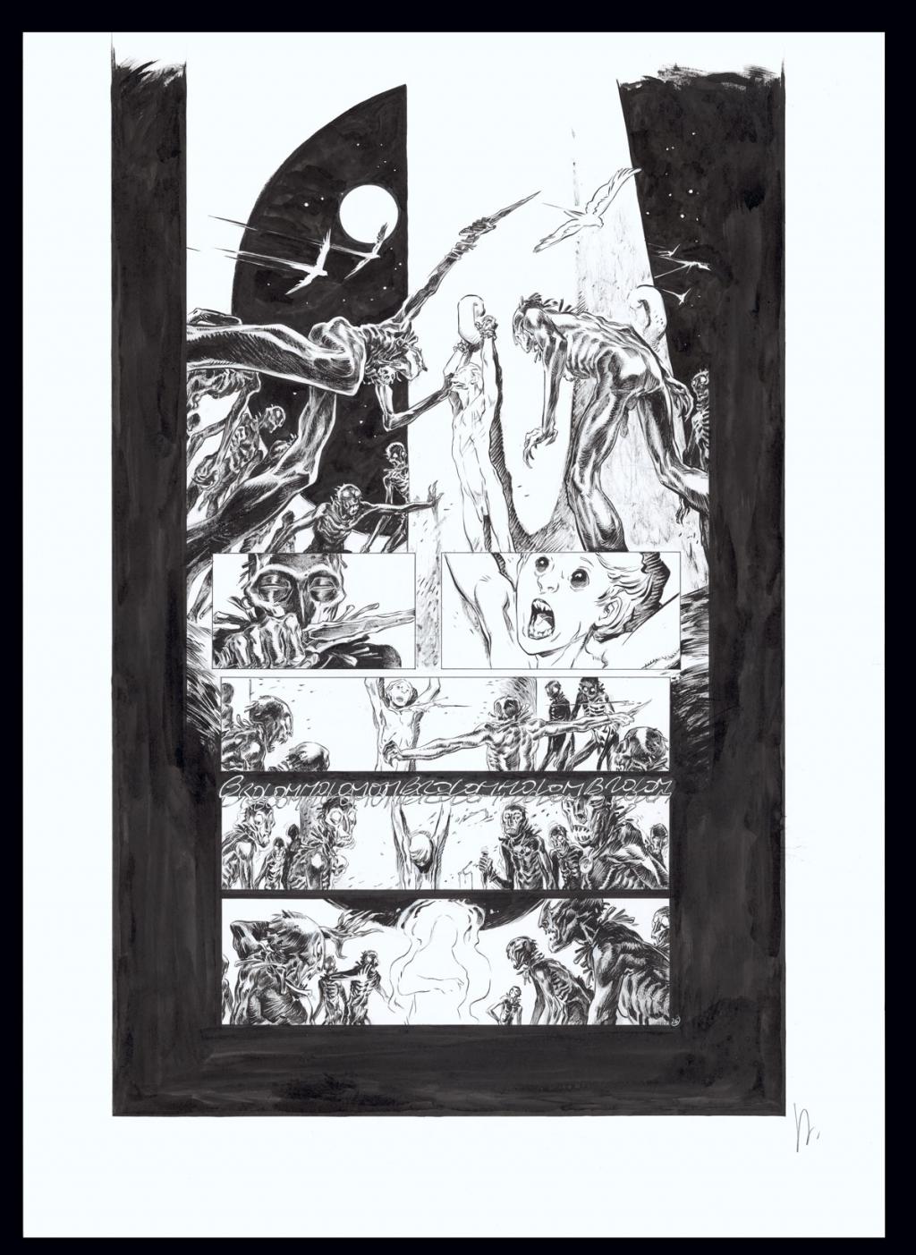 Planche originale n°26 - Virginie Augustin - Encre de Chine sur papier - 4556