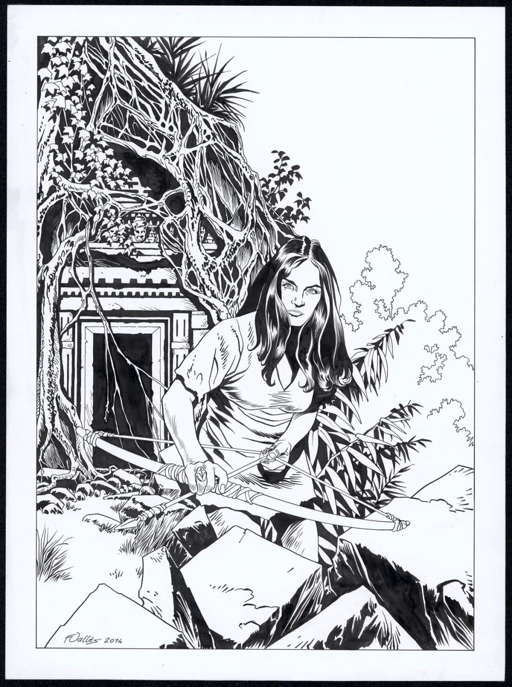 Couverture originale - Francis Vallès - Encre de Chine sur papier - 5593