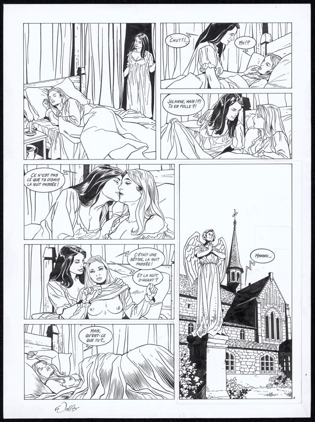 Planche originale n°6 - Francis Vallès - Encre de Chine sur papier - 4376