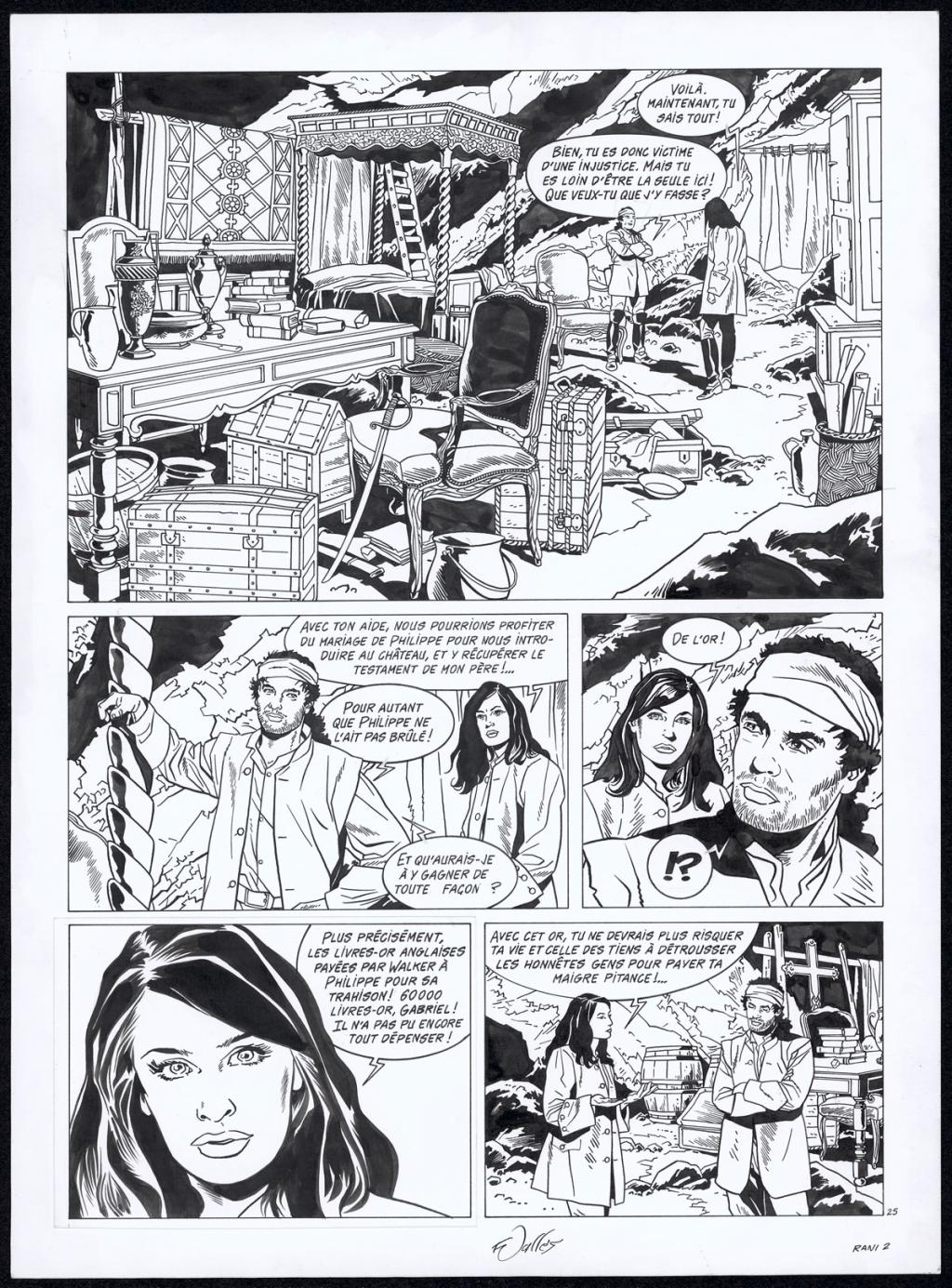 Planche originale n°25 - Francis Vallès - Encre de Chine sur papier - 4371