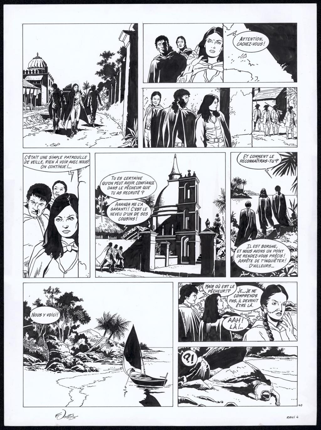 Planche originale n°40 - Francis Vallès - Encre de Chine sur papier - 4365