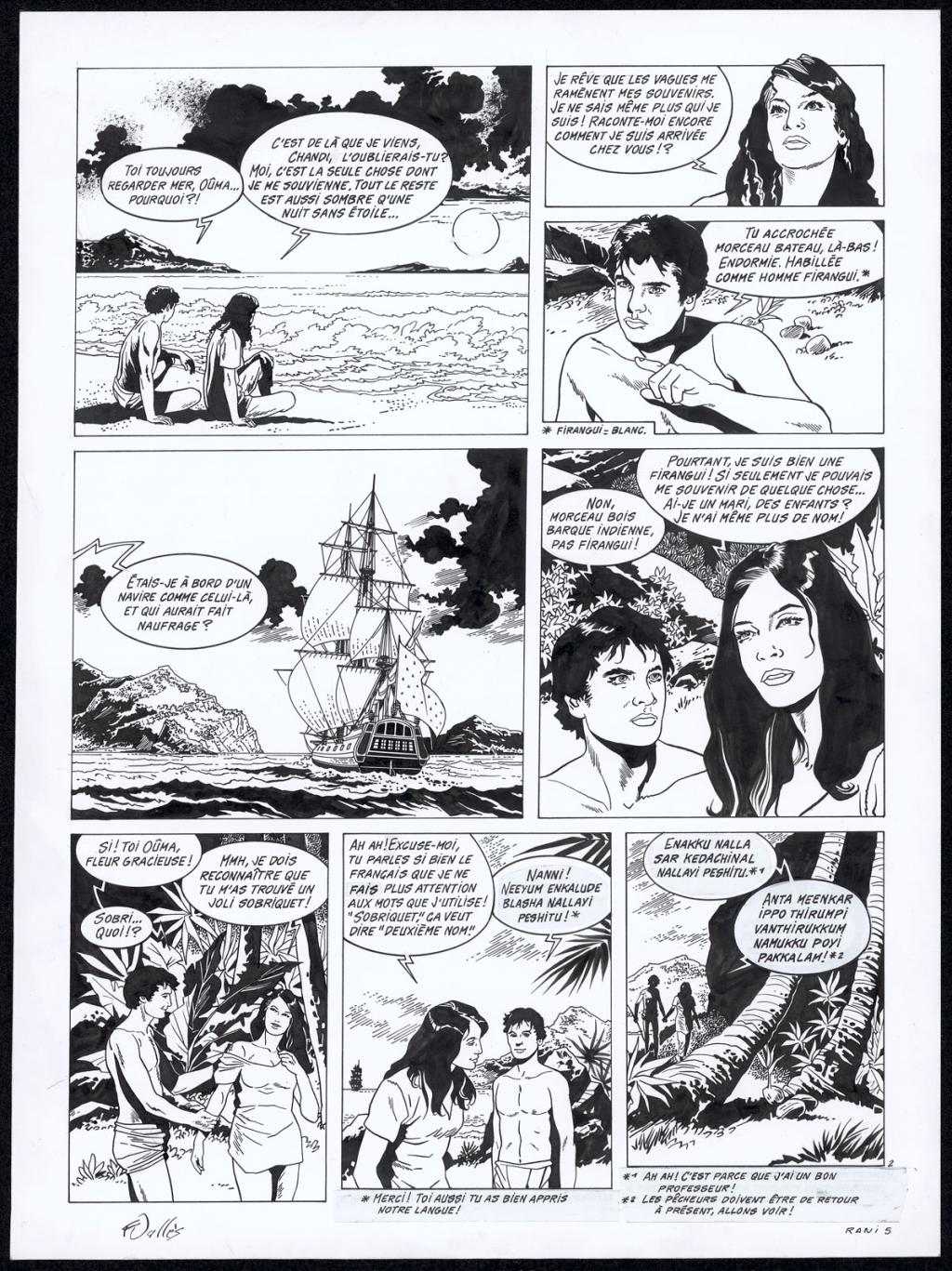 Planche originale n°2 - Francis Vallès - Encre de Chine sur papier - 4363