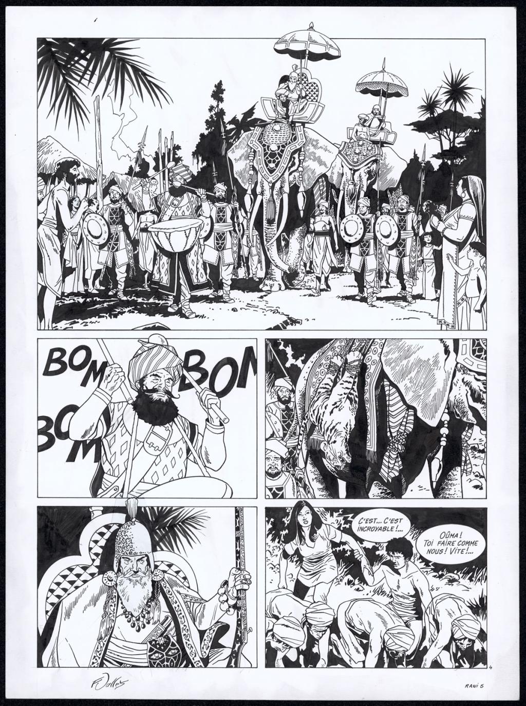 Planche originale n°4 - Francis Vallès - Encre de Chine sur papier - 4362