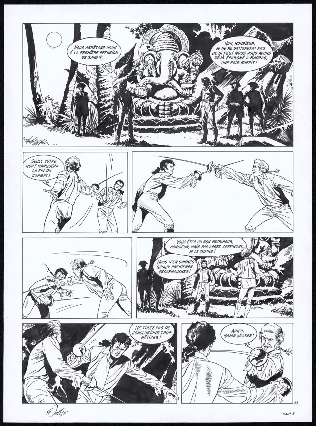 Planche originale n°28 - Francis Vallès - Encre de Chine sur papier - 4358