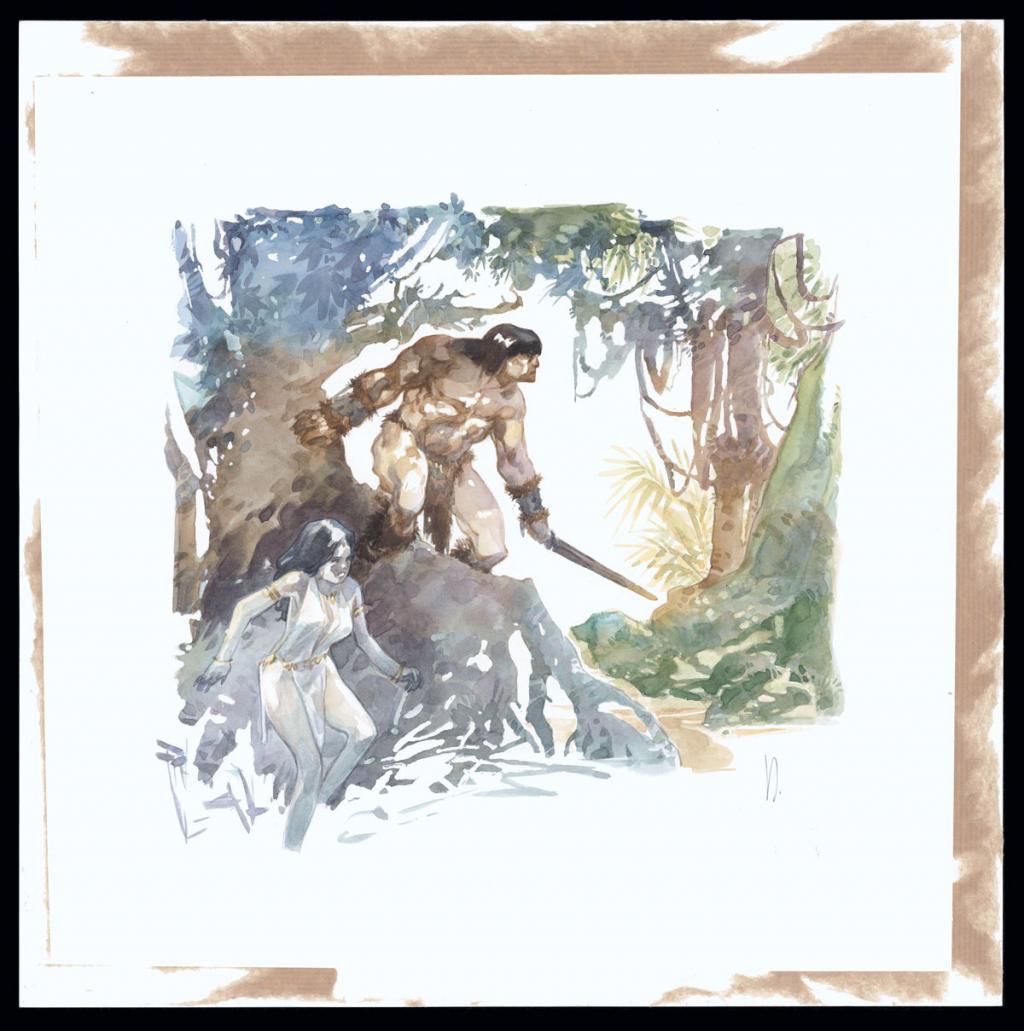 Illustration originale
ex-libris pour la librairie Super héros. - Virginie Augustin - Aquarelle sur papier - 4941