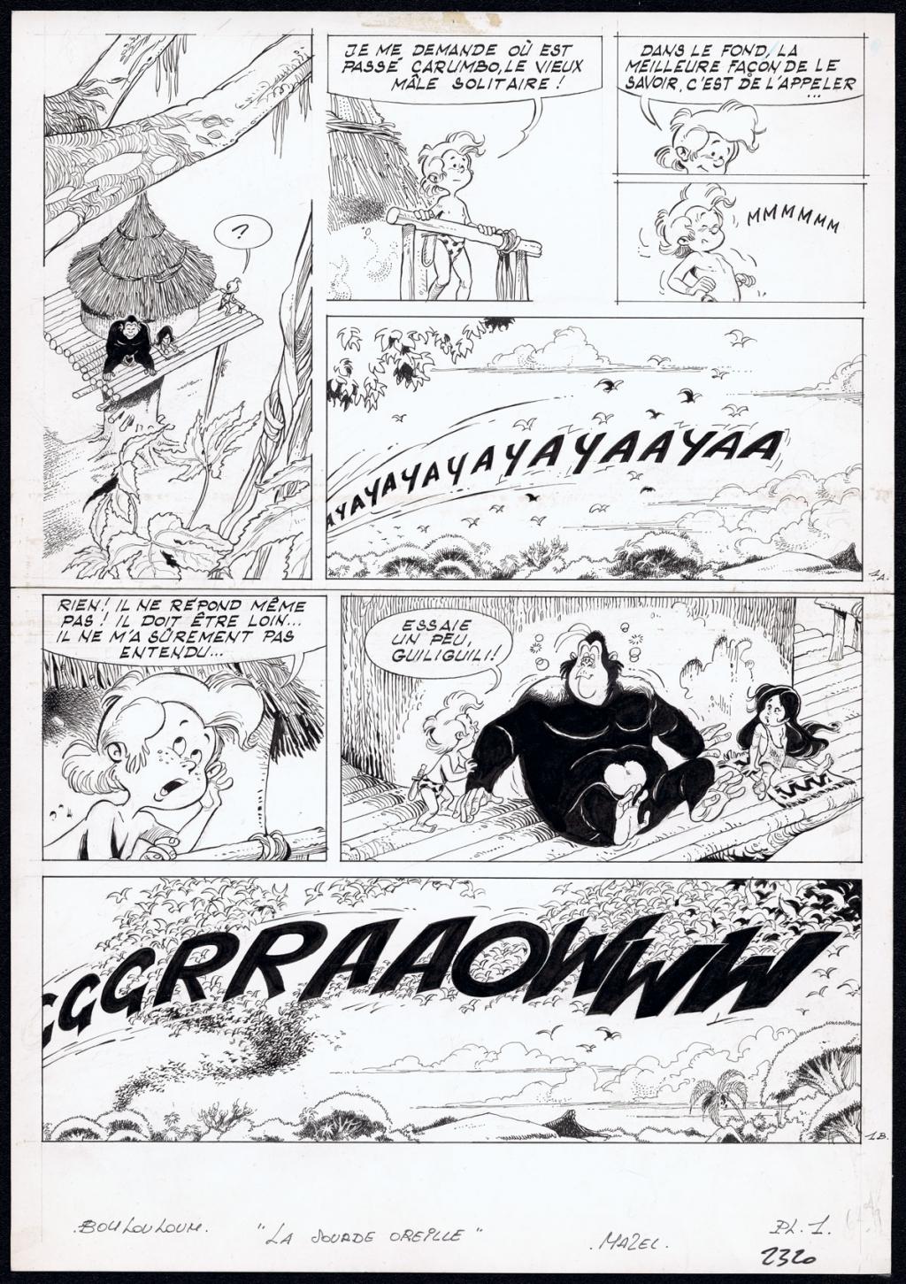 Planches originales 1 et 2, publiée dans l'histoire La Sourde oreille - Mazel - Encre de Chine sur papier - 5044