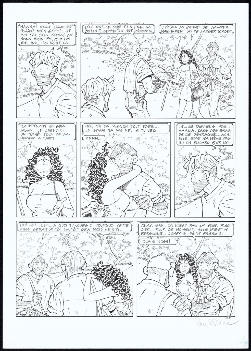 Planche originale N°49 - René Sterne - Encre de Chine sur papier - 4608