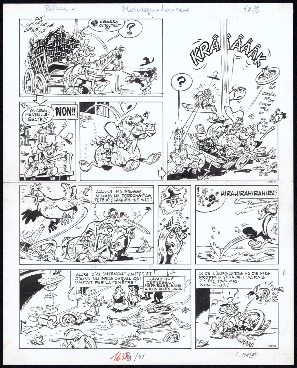 Planche originale n°12 - Mazel - Encre de Chine sur papier - 5073