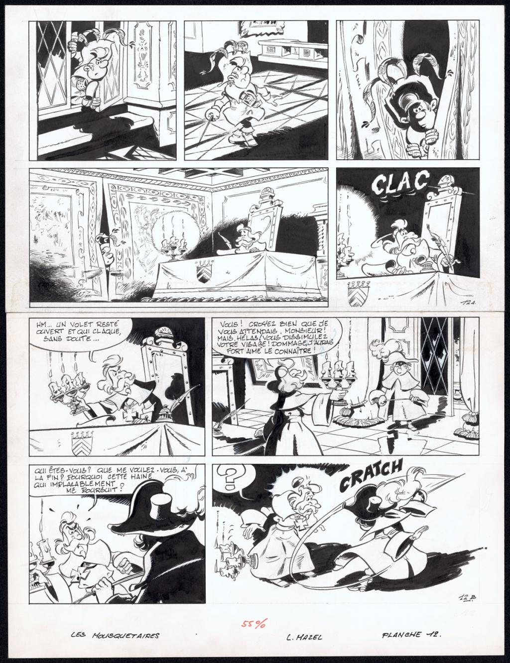 Planche originale n°12
publiée dans l'histoire
Chaud effroi pour le Cardinal - Mazel - Encre de Chine sur papier - 5005