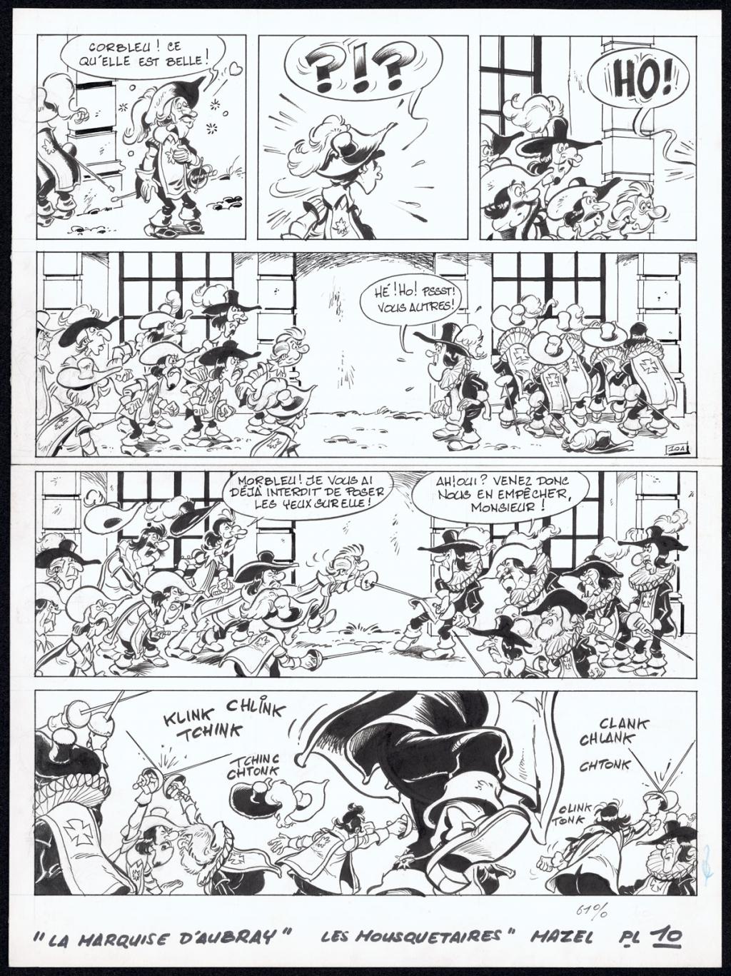 Planche originale n°10 publiée dans l'histoire 
La Marquise d' Aubray - Mazel - Encre de Chine sur papier - 4353