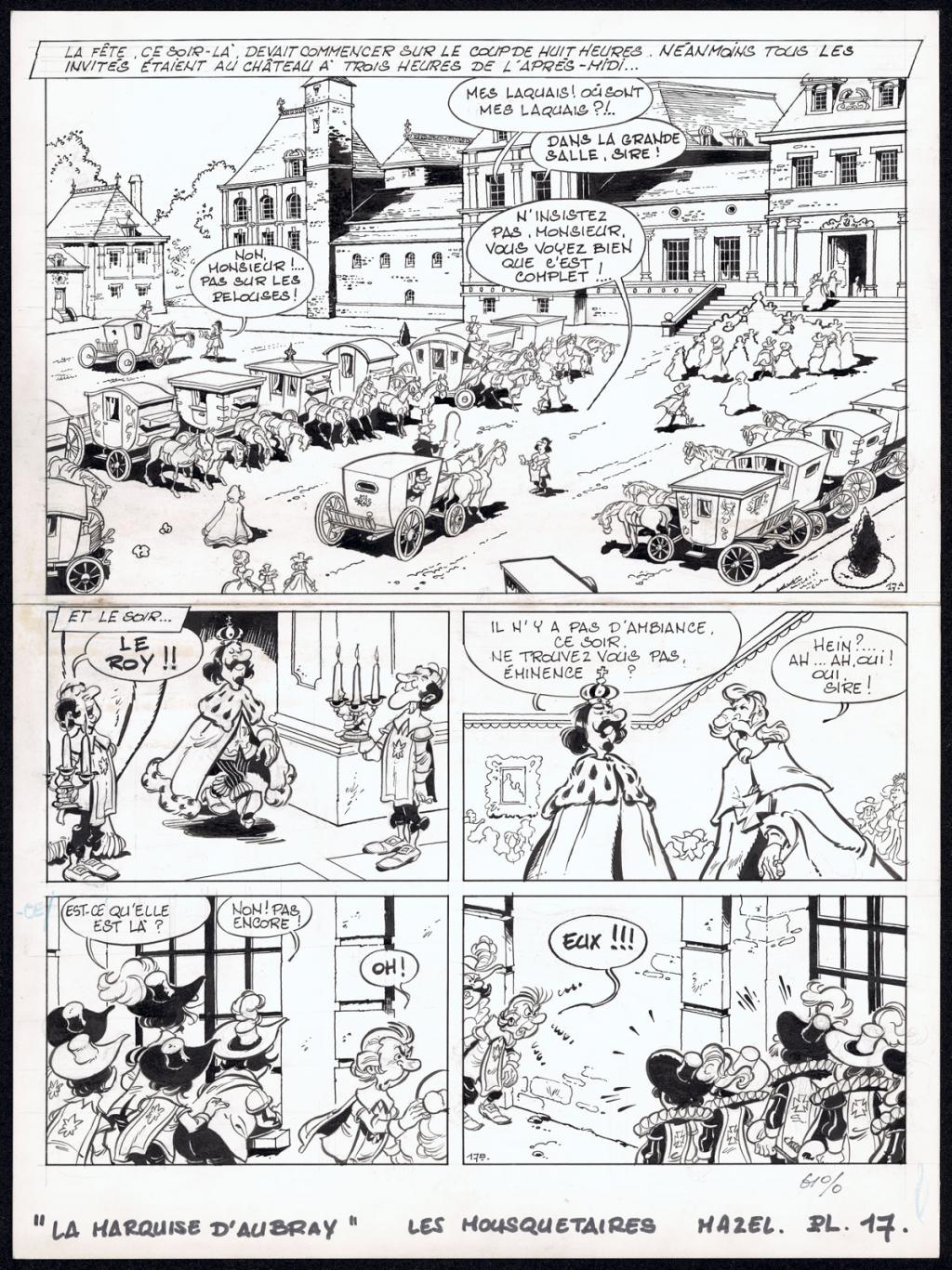 Planche originale n°17 publiée dans l'histoire 
La Marquise d' Aubray - Mazel - Encre de Chine sur papier - 5074