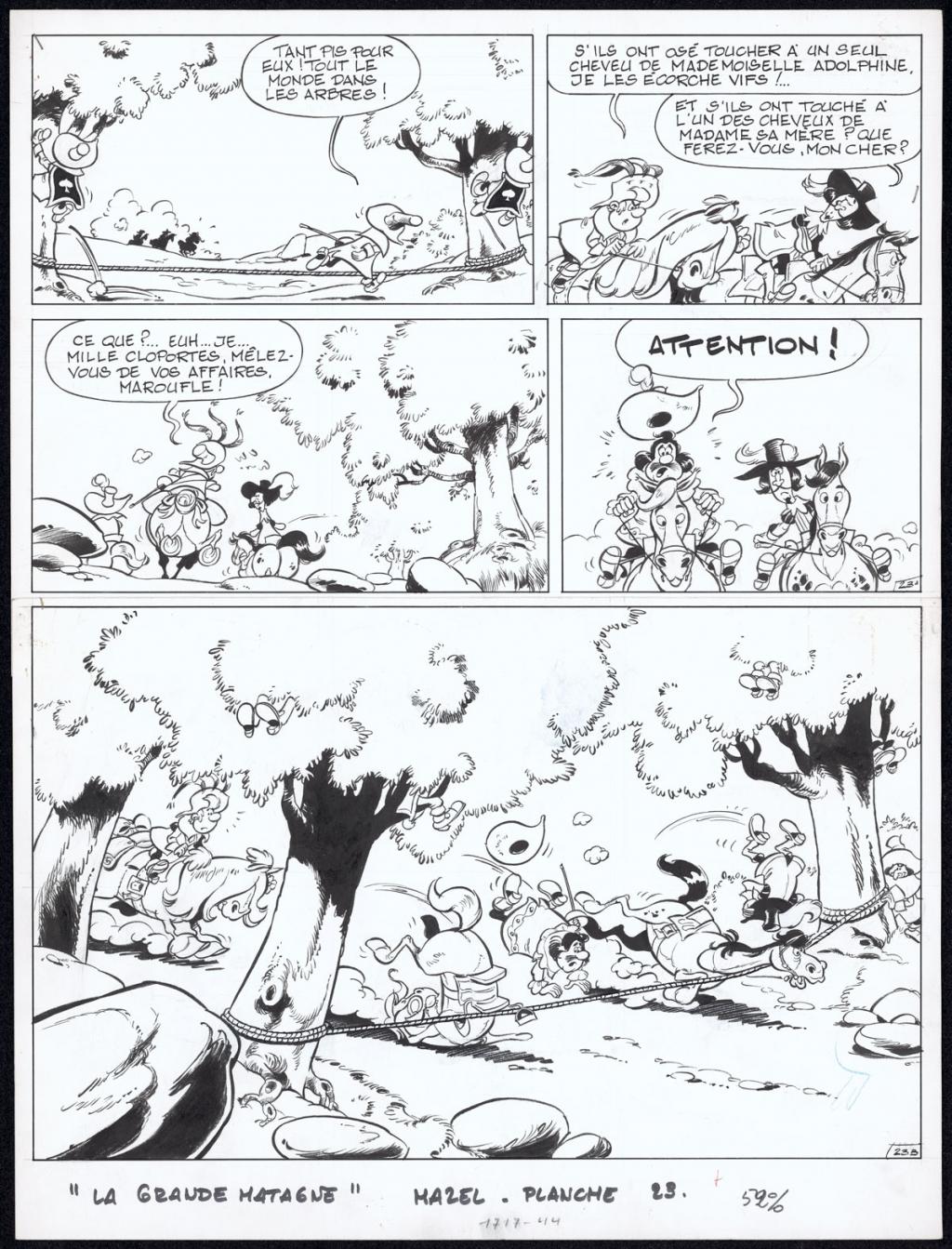 Planche originale n°23 publiée dans l'histoire La Grande Matagne - Mazel - Encre de Chine sur papier - 5009