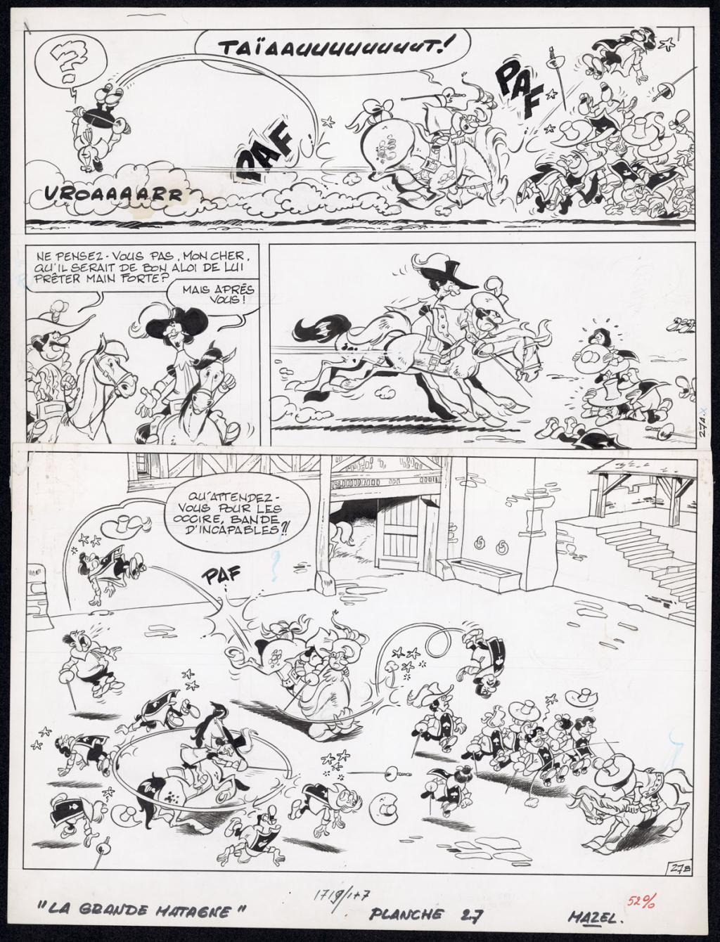 Planche originale n°27 publiée dans l'histoire La Grande Matagne - Mazel - Encre de Chine sur papier - 5010