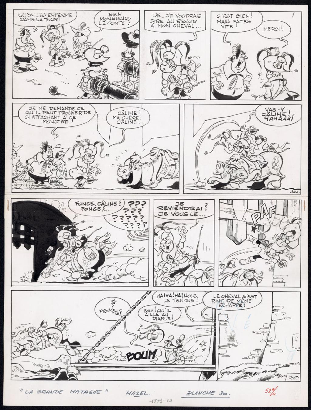 Planche originale n°30 publiée dans l'histoire La Grande Matagne - Mazel - Encre de Chine sur papier - 4354