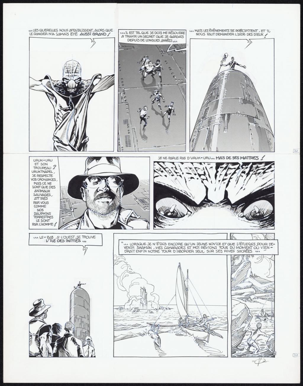 Planche originale n°26 - Olivier Vatine - Encre de Chine et gouache blanche sur papier - 5707