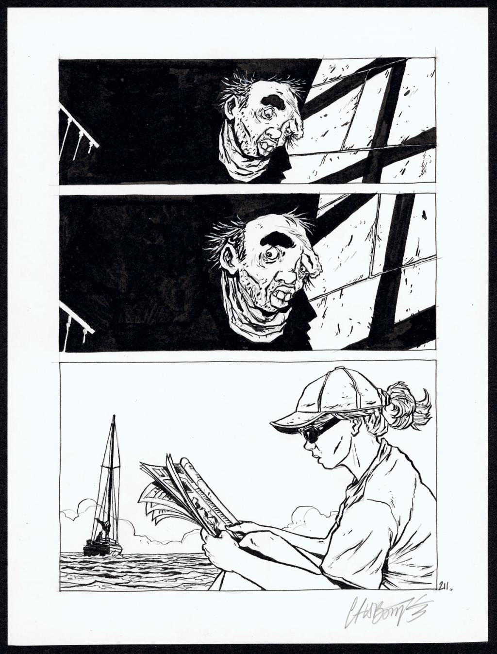 Planche originale 211 - Christophe Chabouté - Encre de Chine - 4976