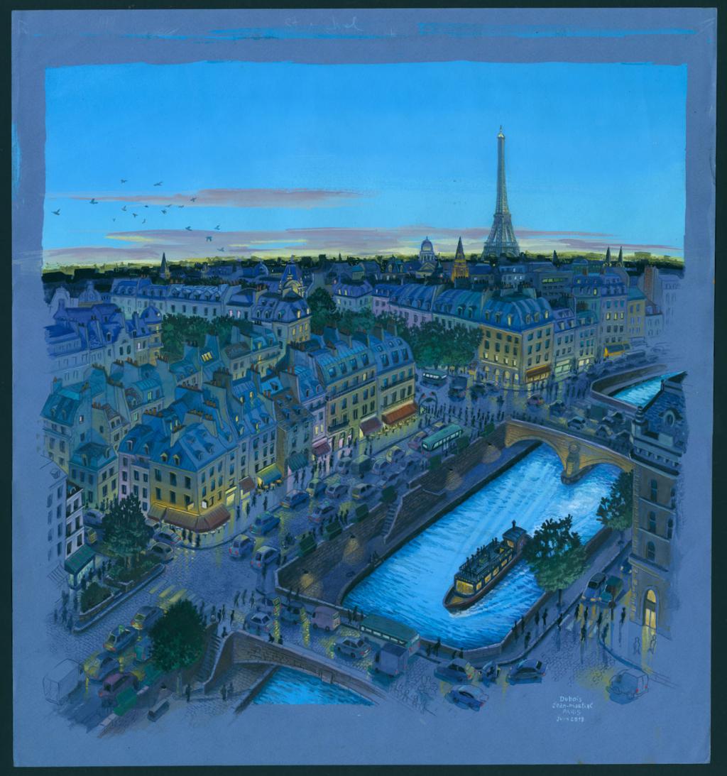 Illustration originale - Jean-Martial Dubois - Aquarelle, gouache et crayon sur papier - 5186