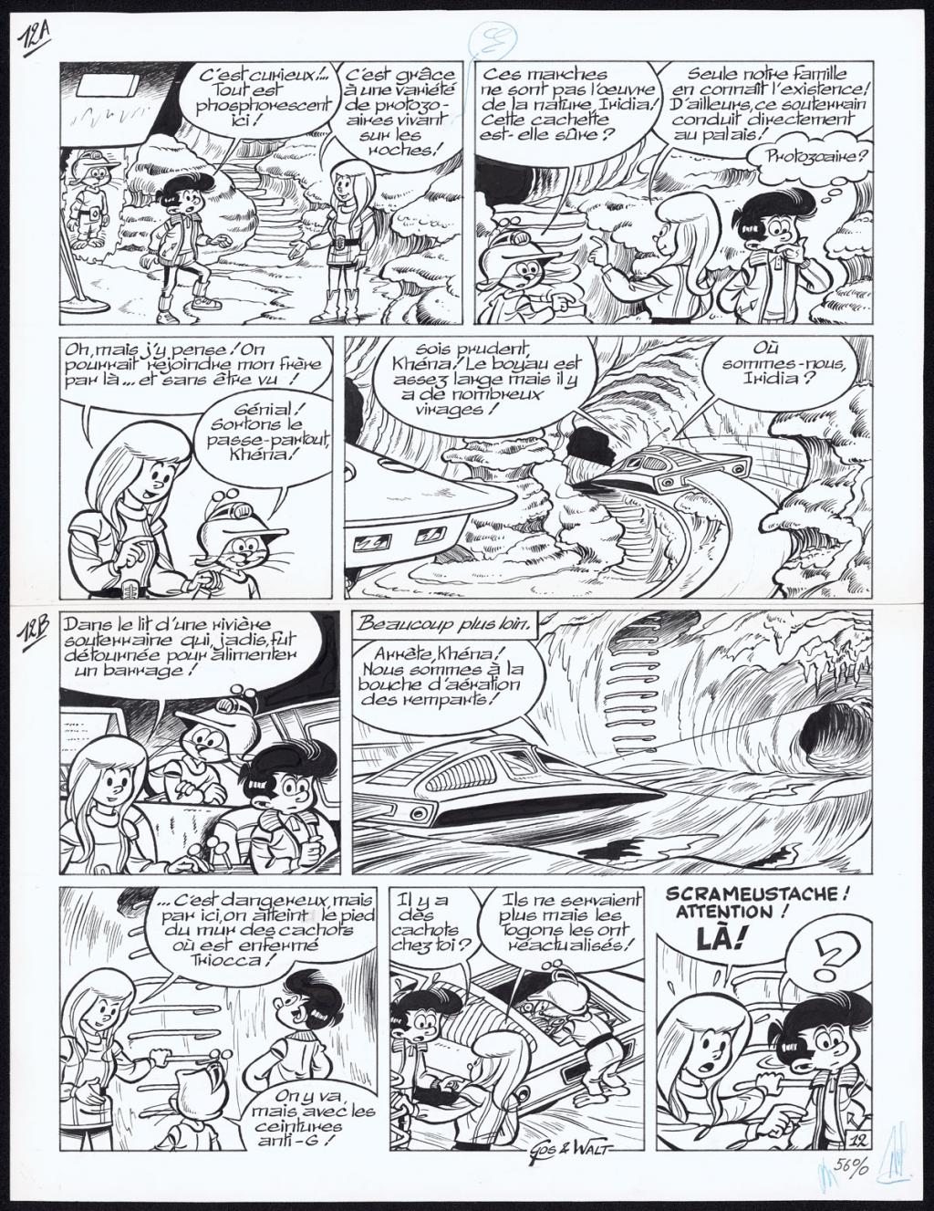 Planche originale n°12 - Gos / Walt - Encre de Chine sur papier - 4333