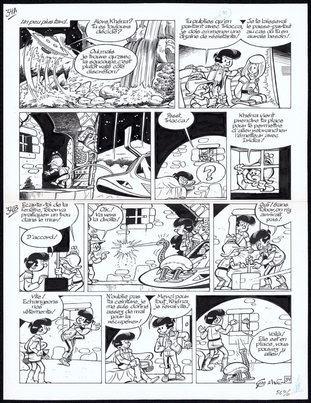 Planche originale n°34 - Gos / Walt - Encre de Chine sur papier - 4330