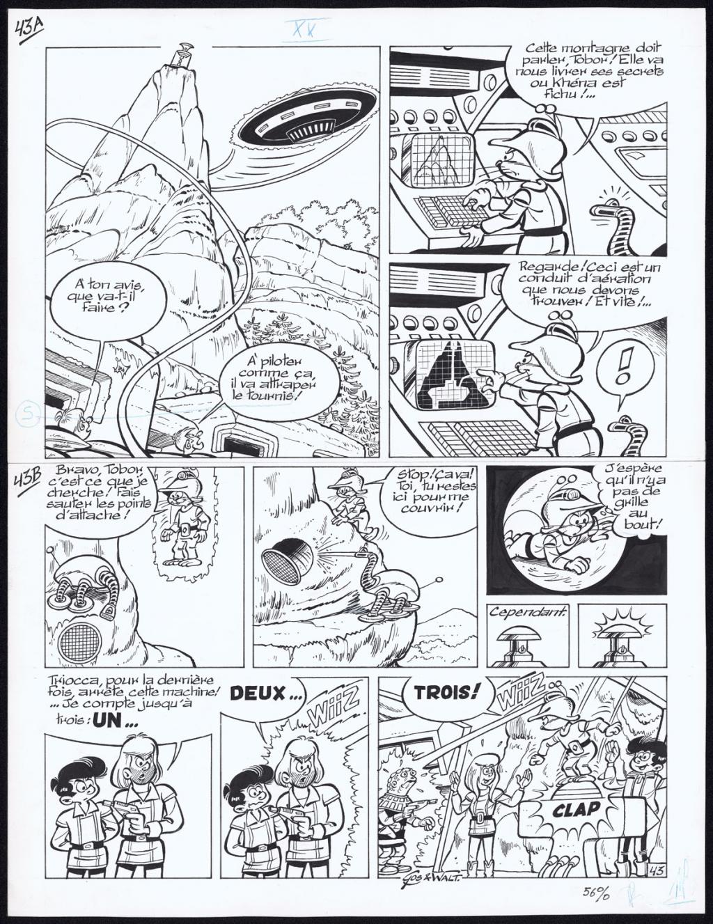 Planche originale n°43 - Gos / Walt - Encre de Chine sur papier - 4329