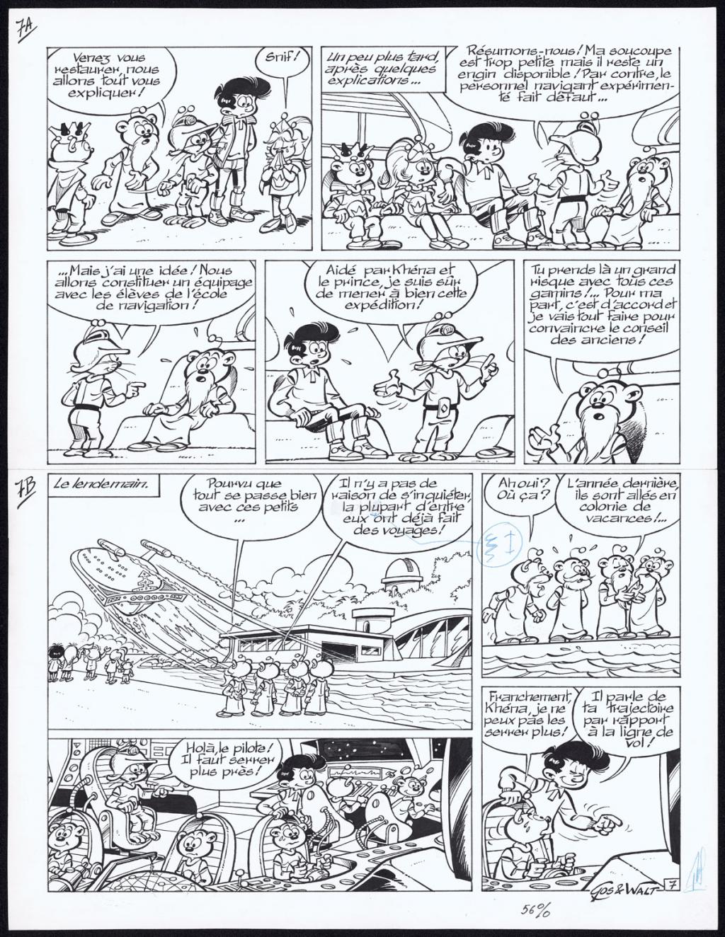 Planche originale n°7 - Gos / Walt - Encre de Chine sur papier - 4328