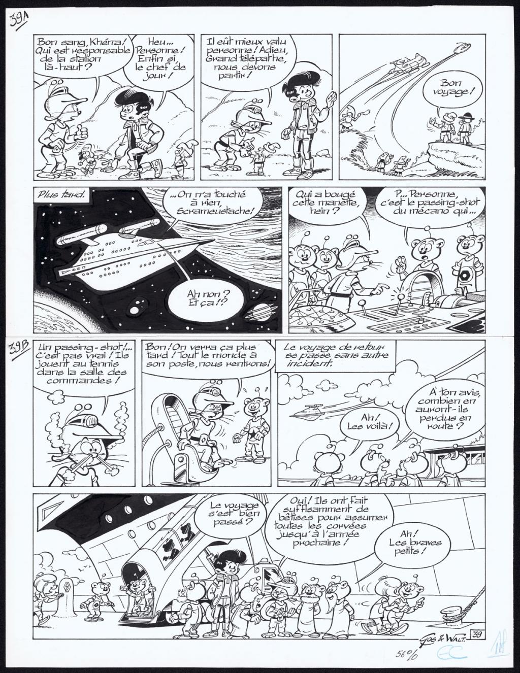 Planche originale n°39 - Gos / Walt - Encre de Chine sur papier - 4327