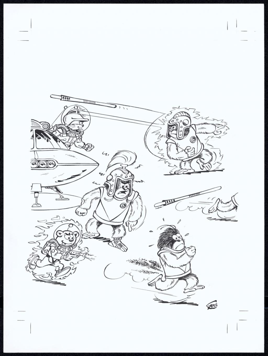 Couverture originale de la réédition - Roland Gos - Encre de Chine sur papier - 4989