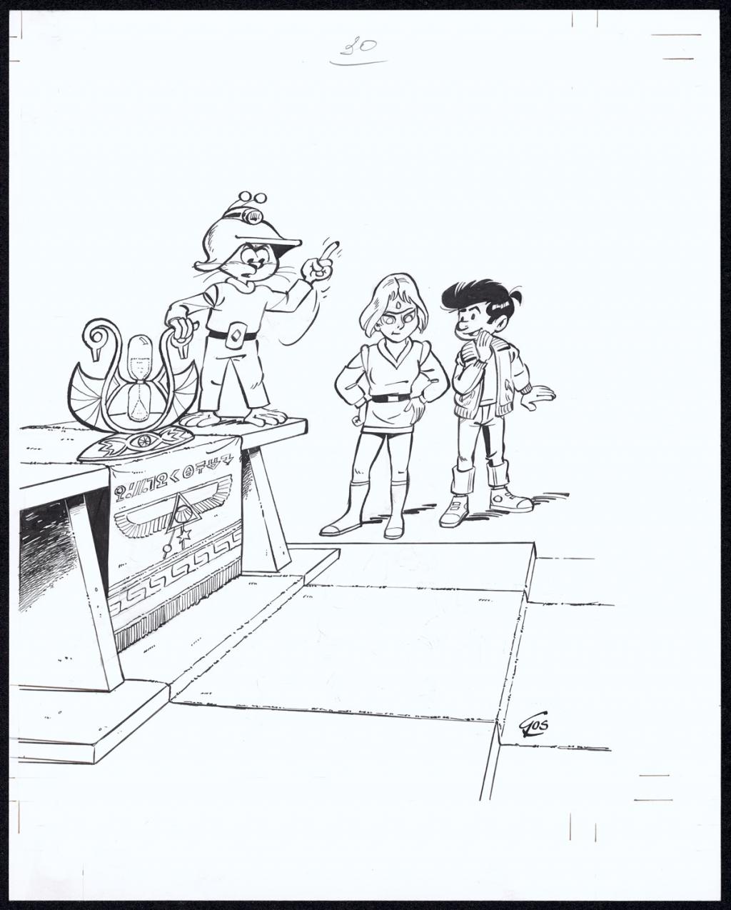 Couverture originale  réaliser pour réédition Glénat 2008 - Roland Gos - Encre de Chine sur papier - 5041