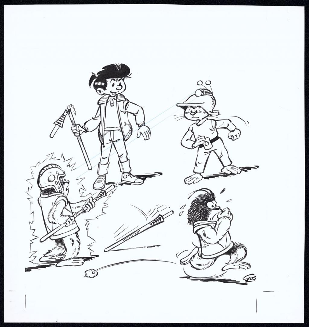 Projet de couverture - Roland Gos - Encre de Chine sur papier - 5040