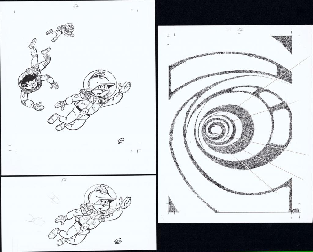 Couverture originale pour la réédition pour Glénat - Roland Gos - Encre de Chine sur papier - 4500