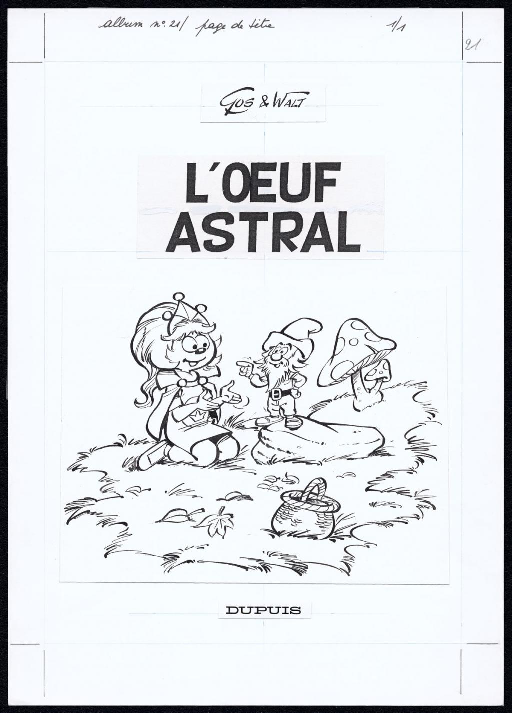 Page de titre, phylactères collés - Roland Gos - Encre de Chine sur papier - 5035