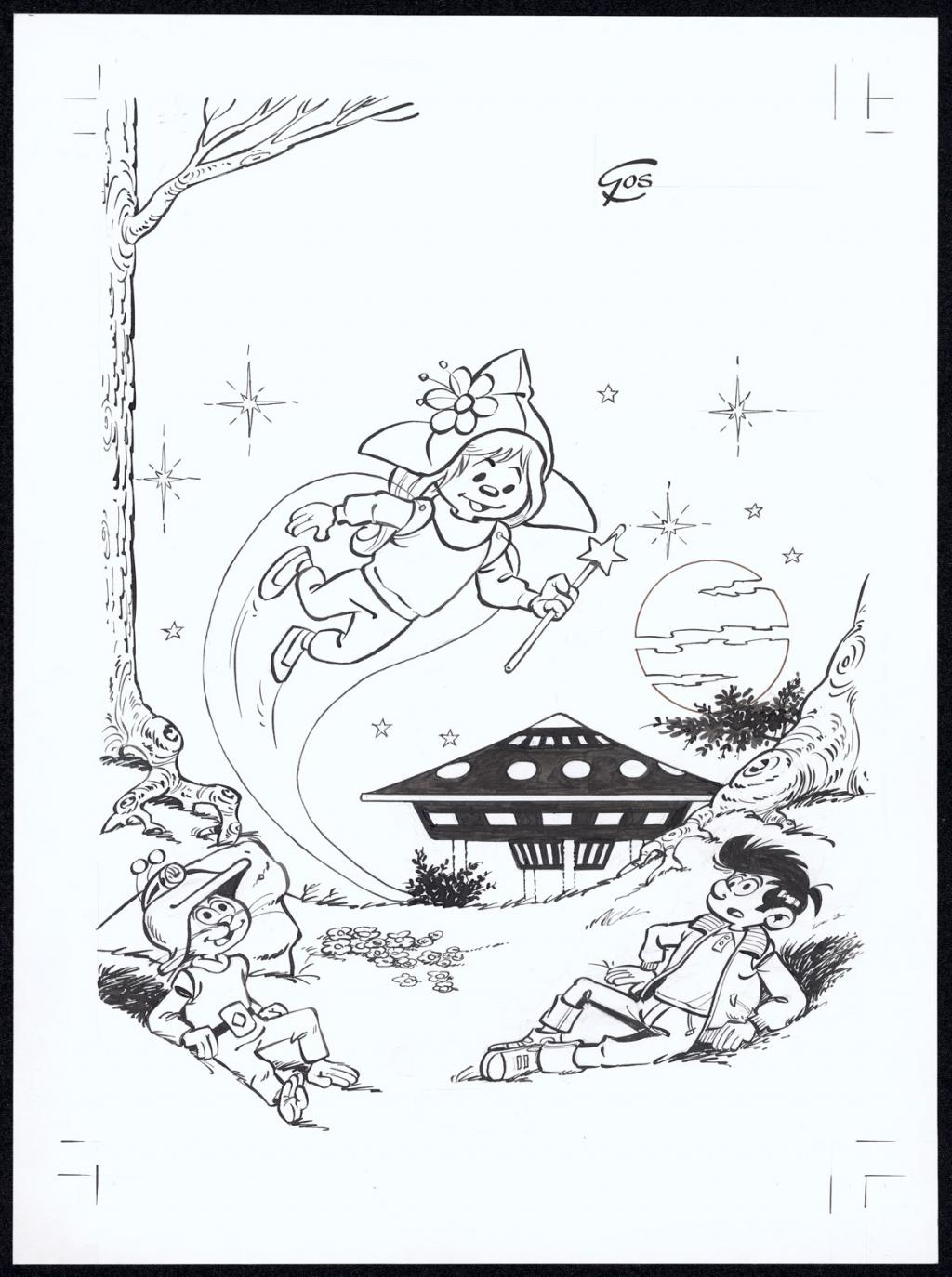 Couverture originale - Roland Gos - Encre de Chine sur papier - 5030