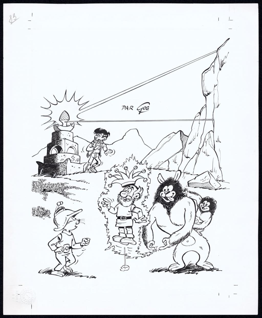 Couverture originale - Roland Gos - Encre de Chine sur papier - 5029