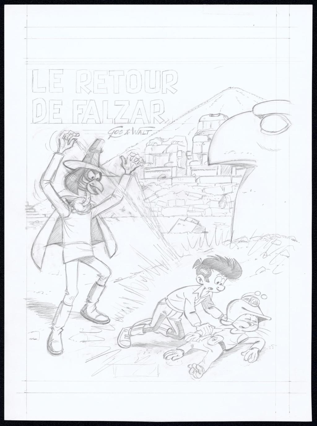 Projet couverture originale - Gos / Walt - Encre de Chine sur papier - 4499