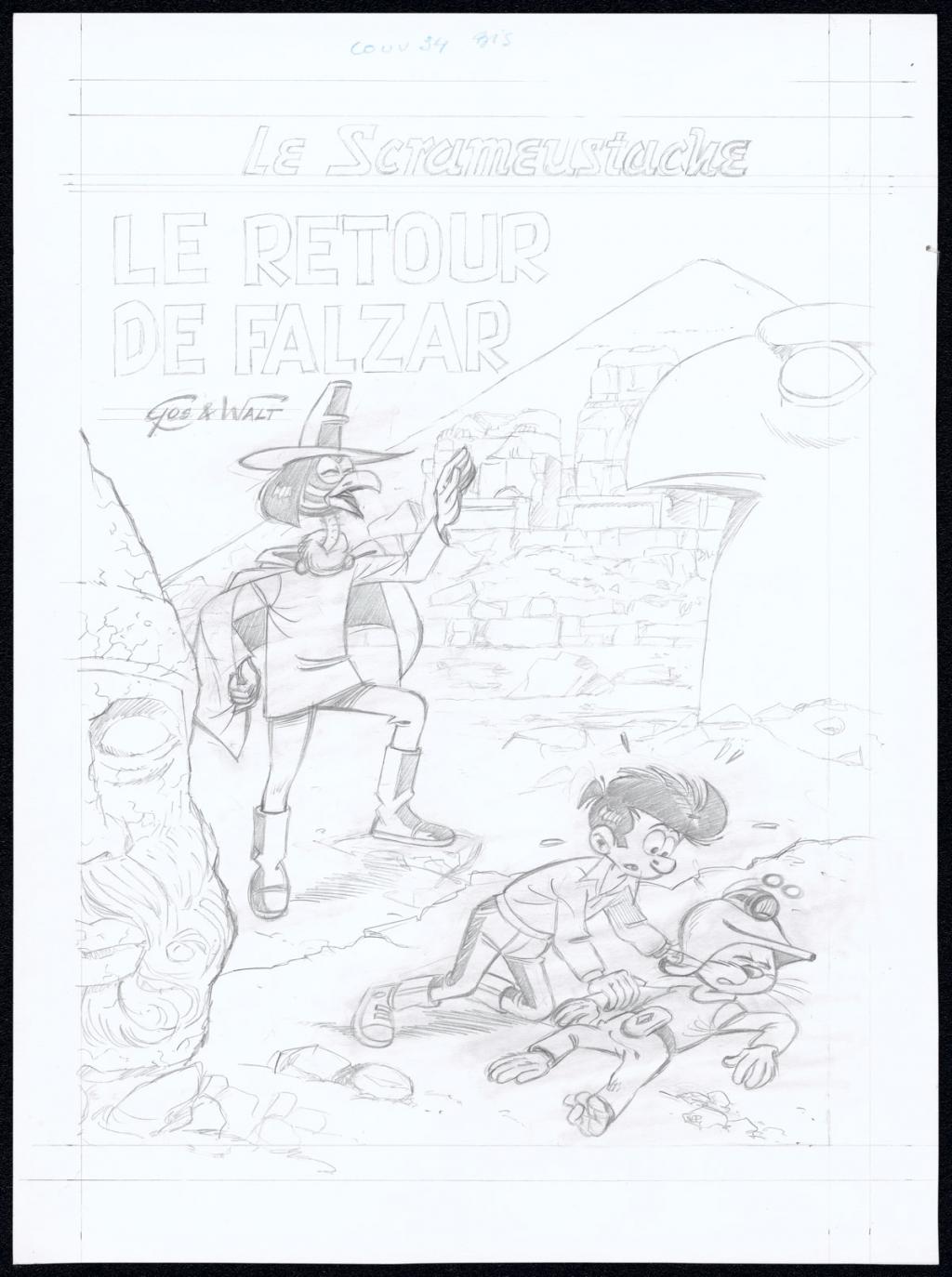 Projet couverture originale - Gos / Walt - Encre de Chine sur papier - 4498