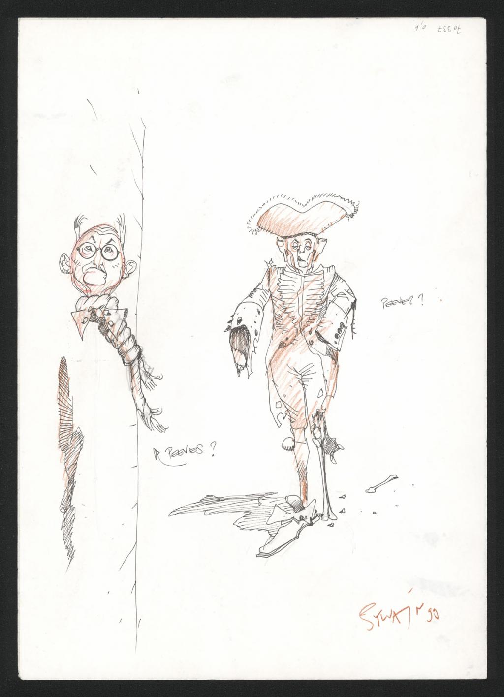 Concept art recto verso pour le film Harry Potter " The Goblet of Fire ". Sylvain despretz a été le premier a faire des designs pour Harry Potter - Sylvain Despretz - Technique mixte sur papier - 5093