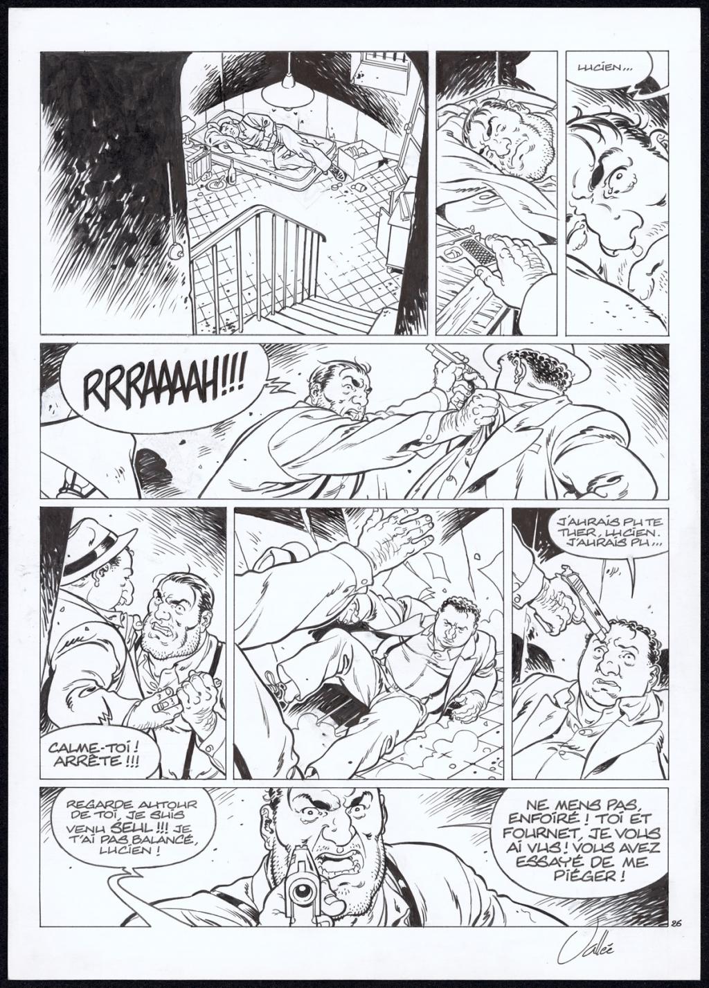 Planche originale n°26, rustine en case 1 - Sylvain Vallée - Encre de Chine sur papier - 5361