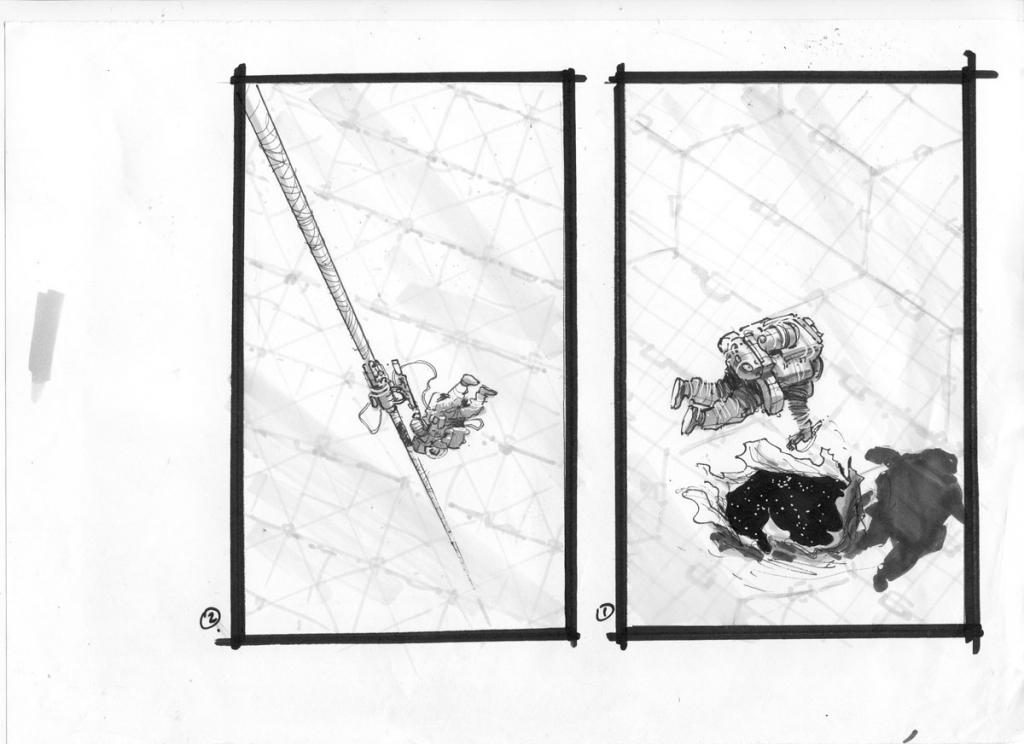 Couverture originale du roman La Ménagerie de Papier - Manchu - Acrylique sur papier - 6112