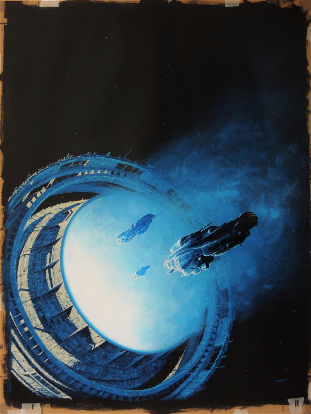 Couverture originale du roman The quantum Magician - Manchu - Acrylique sur papier - 6111