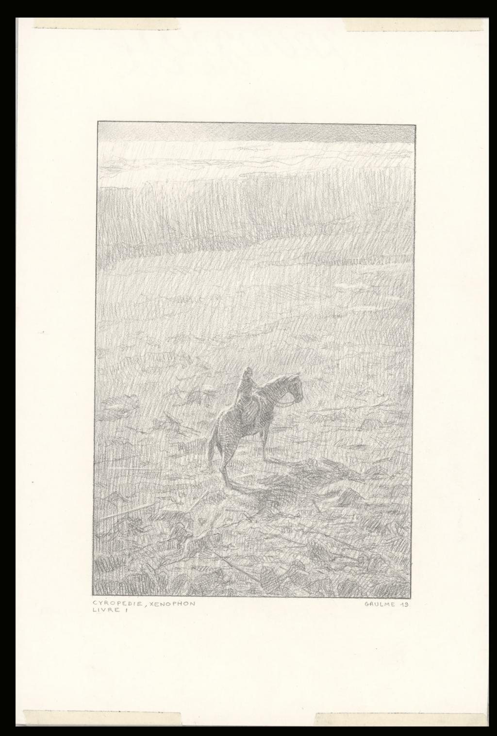Illustration originale I de l'album : Cyropédie de Xénophon - Armel Gaulme - Mine de plomb sur papier - 5086