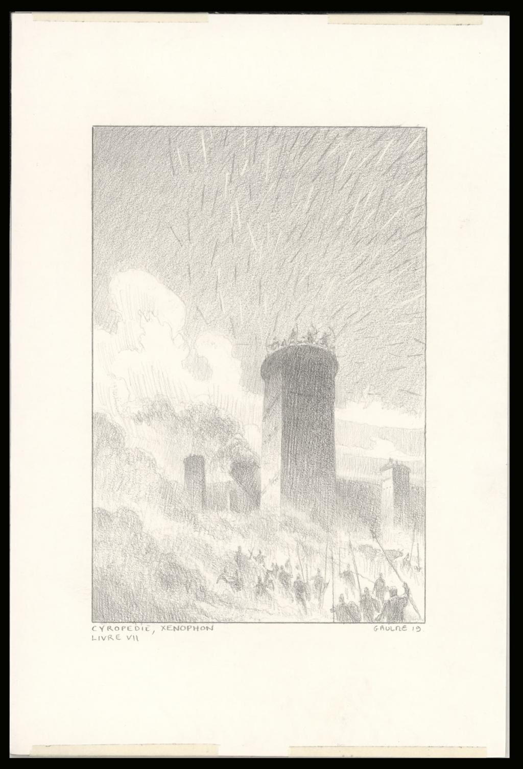 Illustration originale VII,de l'album : Cyropédie de Xénophon - Armel Gaulme - Mine de plomb sur papier - 5082